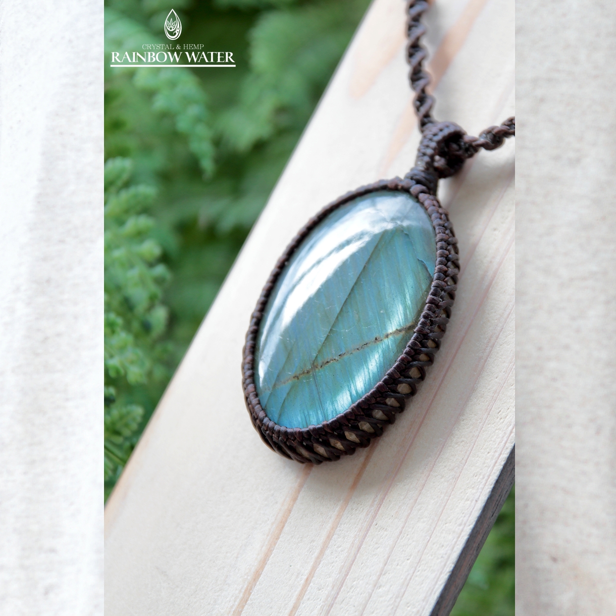 ラブラドライトペンダントトップ ラブラドライト ペンダント / Lab-159 | CRYSTAL&HEMP [ RAINBOW