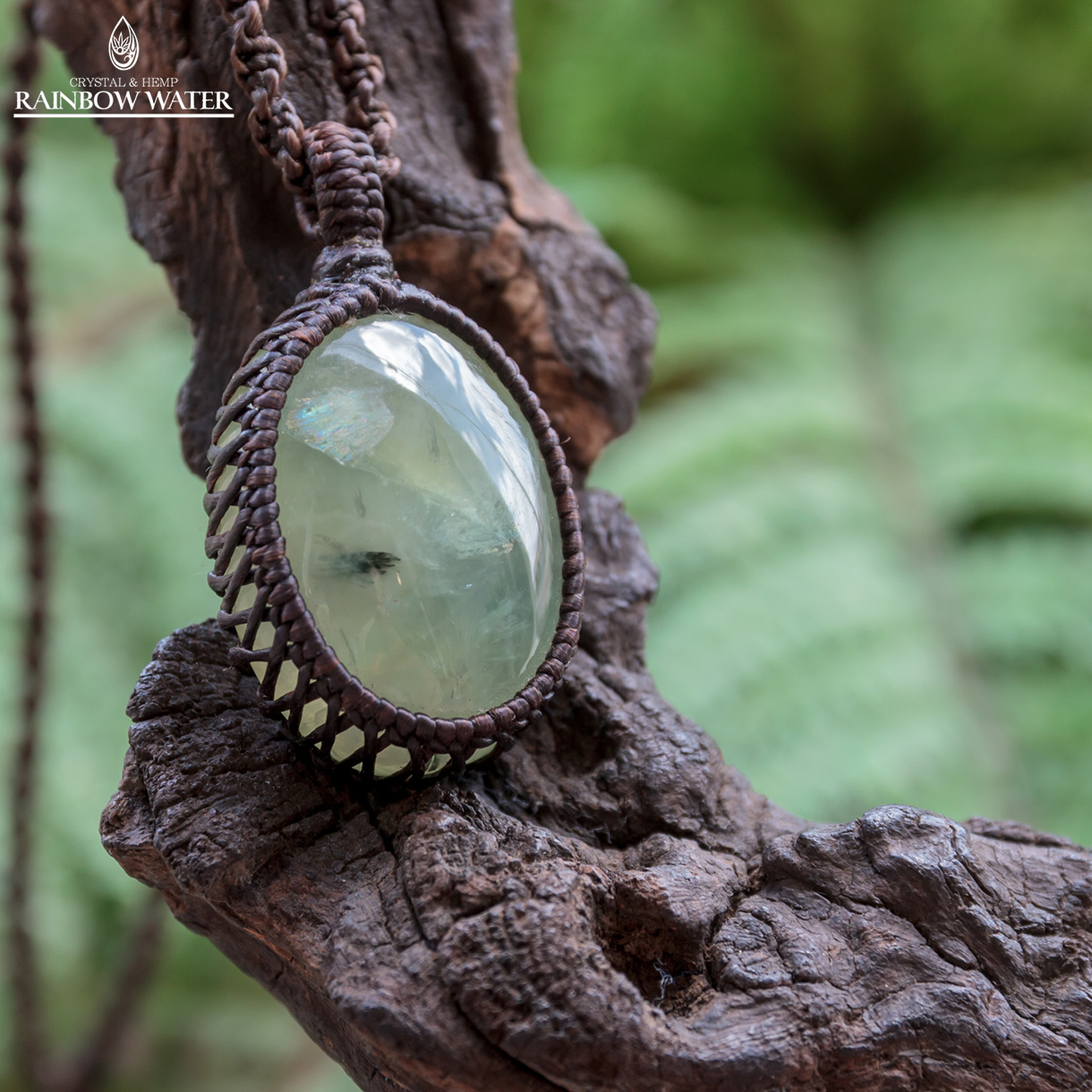 Prehnite retailer pendant